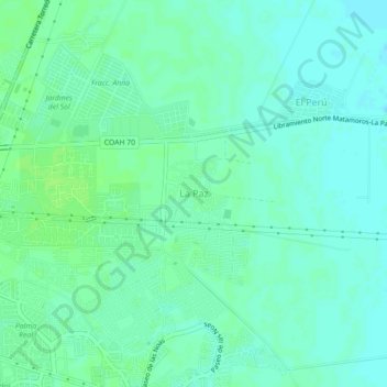 La Paz topographic map, elevation, terrain