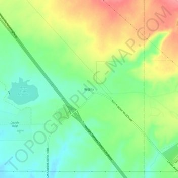Regina topographic map, elevation, terrain