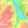Iourga topographic map, elevation, terrain
