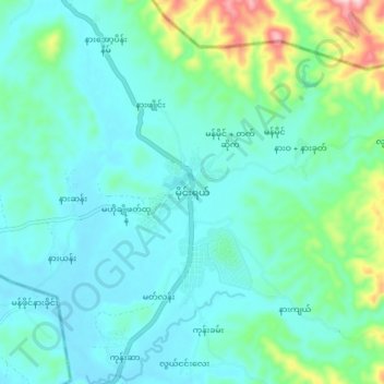 勐崖 topographic map, elevation, terrain
