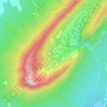 Massanutten topographic map, elevation, terrain
