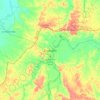 Caucasia topographic map, elevation, terrain