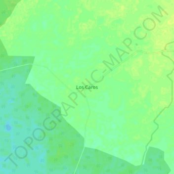 Los Caros topographic map, elevation, terrain