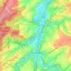 Pied d'Eau topographic map, elevation, terrain