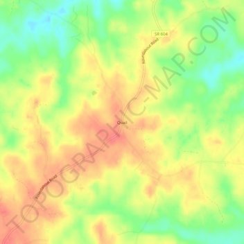 Quail topographic map, elevation, terrain