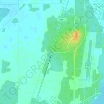 Blueberry Rock topographic map, elevation, terrain