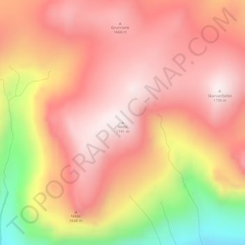 Nibbi topographic map, elevation, terrain