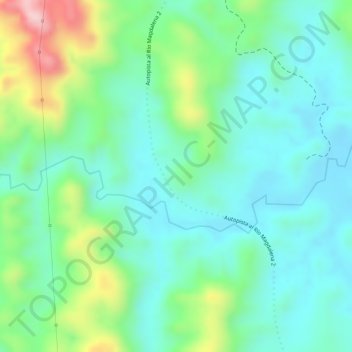 Llanogrande topographic map, elevation, terrain