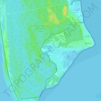 Les Bris topographic map, elevation, terrain