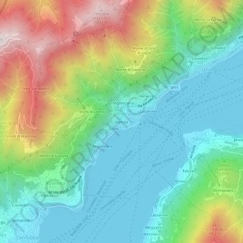 Vignola topographic map, elevation, terrain