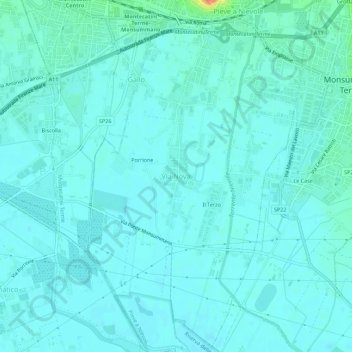 Via Nova topographic map, elevation, terrain