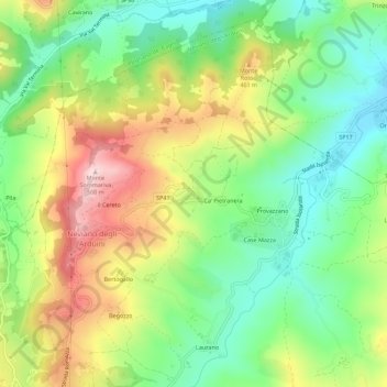 Quinzano topographic map, elevation, terrain