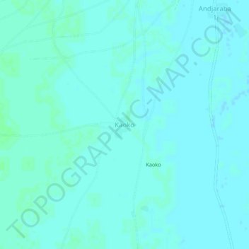 Kaoko topographic map, elevation, terrain