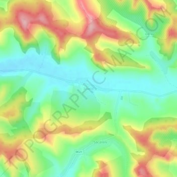 Icland topographic map, elevation, terrain