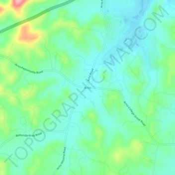Arno topographic map, elevation, terrain