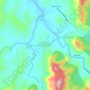 Mattikoppa topographic map, elevation, terrain