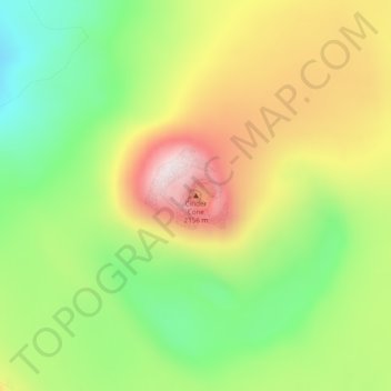 Cinder Cone topographic map, elevation, terrain