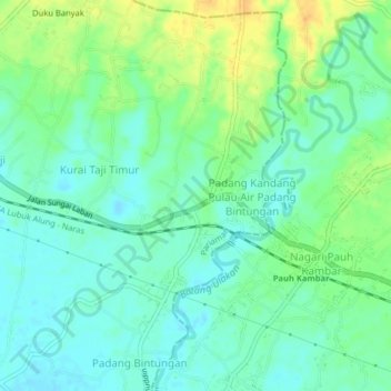 Kapalo Koto topographic map, elevation, terrain