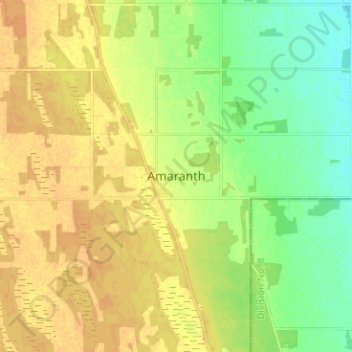 Amaranth topographic map, elevation, terrain