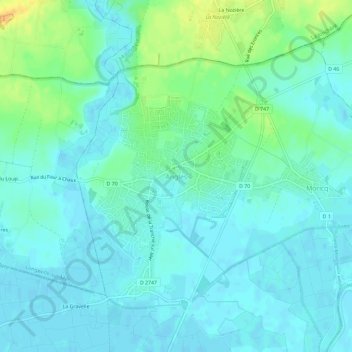 Angles topographic map, elevation, terrain