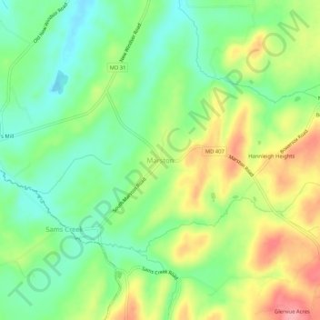 Marston topographic map, elevation, terrain