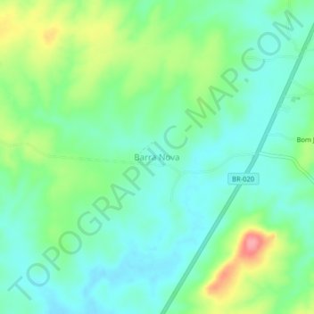 Barra Nova topographic map, elevation, terrain