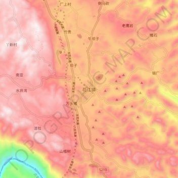 Huajiang topographic map, elevation, terrain