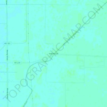 Half Moon topographic map, elevation, terrain