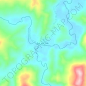 Long Pasia topographic map, elevation, terrain