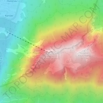 Rauschberg topographic map, elevation, terrain