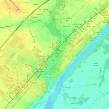 Garance topographic map, elevation, terrain