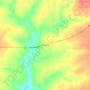 Birdsong topographic map, elevation, terrain