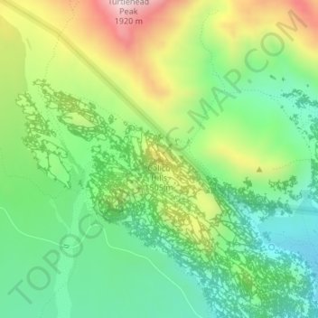 Calico Hills topographic map, elevation, terrain