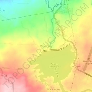 Matampay topographic map, elevation, terrain