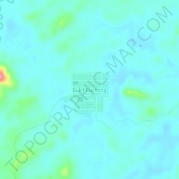 Bukit Puchong topographic map, elevation, terrain