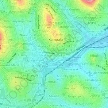 Universal topographic map, elevation, terrain
