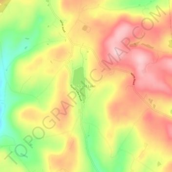 Forest Lake topographic map, elevation, terrain