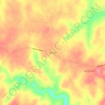 Genesis topographic map, elevation, terrain