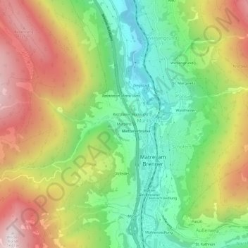 Mützens topographic map, elevation, terrain