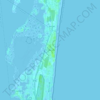 Port Barcarès topographic map, elevation, terrain