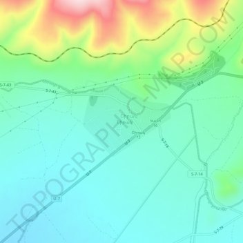 Shirak topographic map, elevation, terrain