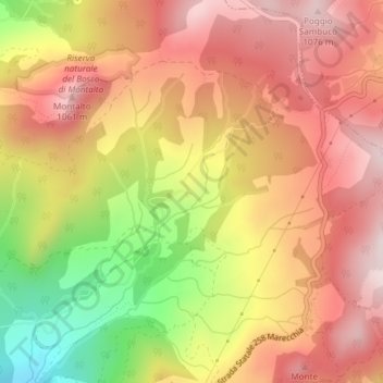 Montecavallo topographic map, elevation, terrain