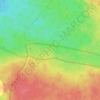 La Rabida topographic map, elevation, terrain