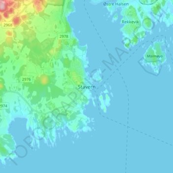 Stavern topographic map, elevation, terrain
