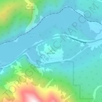 Bald Hill topographic map, elevation, terrain