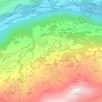 Surcuolm topographic map, elevation, terrain