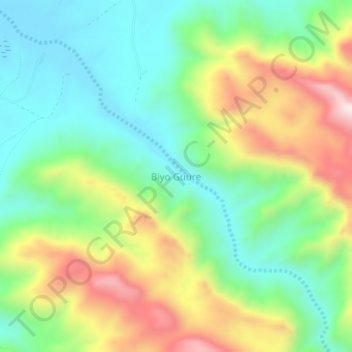 Biyo Guure topographic map, elevation, terrain