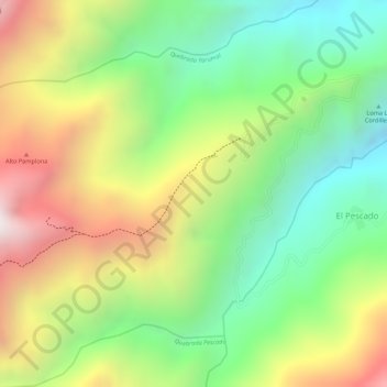 El Camelo topographic map, elevation, terrain