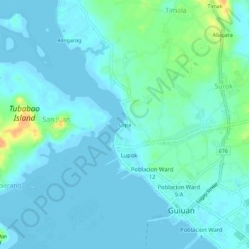 Lapa topographic map, elevation, terrain