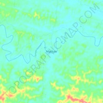 Machan topographic map, elevation, terrain